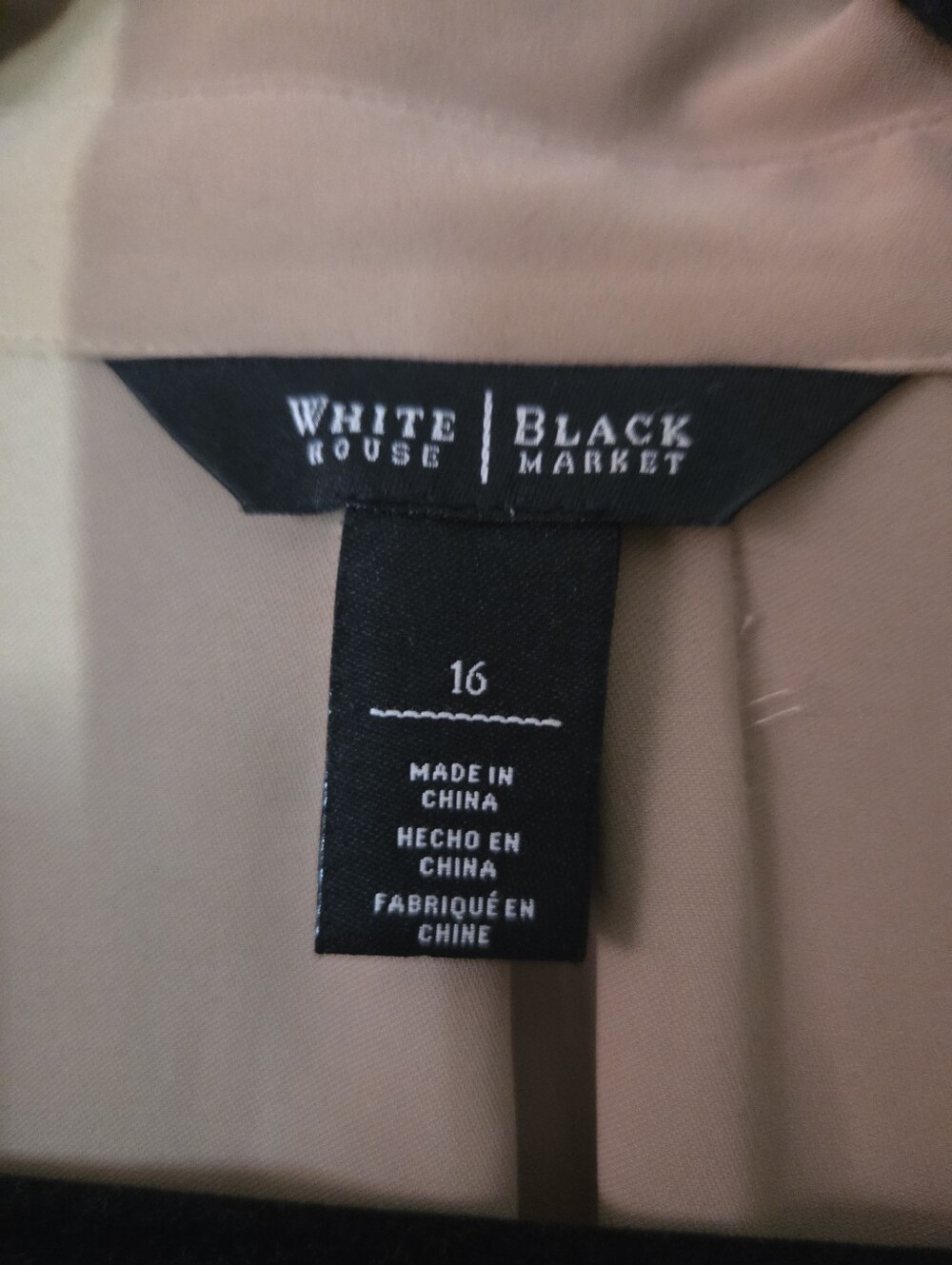 White House Black Market Tan Button-Down Utility Blouse - Picture 3 of 5